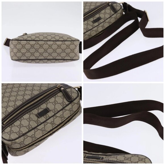 GUCCI GG Supreme Shoulder Bag PVC Beige Gold 201448 Auth ep11234 - Picture 15 of 16